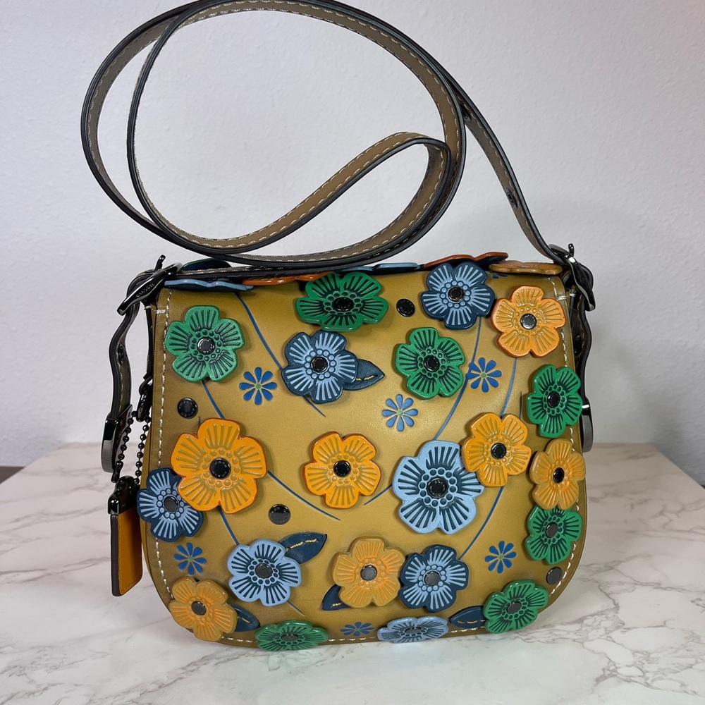 Coach Saddle 23 With Tea Rose Crossbody Bag - Picture 6 of 14